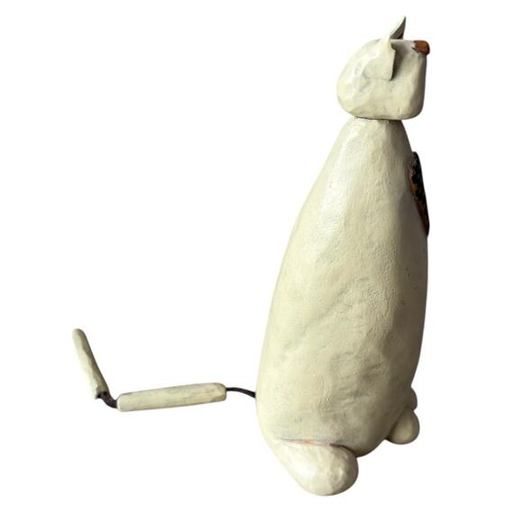 Williraye Studio I Love My Cat Figurine Movable Tail Folk Art Country WW2751 - Picture 3 of 8